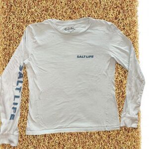 Salt-life White and Blue Shirt